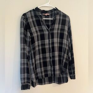 Philosophy Plaid Gingham Button Down Shirt Women’s Size Small
